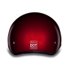 D.O.T. DAYTONA SKULL CAP- BLACK CHERRY METALLIC