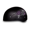 D.O.T. DAYTONA SKULL CAP- W/ PURPLE ROSE:XS