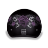 D.O.T. DAYTONA SKULL CAP- W/ PURPLE ROSE:XS