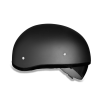 D.O.T. DAYTONA SKULL CAP W/ INNER SHIELD- DULL BLACK:XS