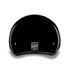 D.O.T. DAYTONA SKULL CAP W/O VISOR- HI-GLOSS BLACK:XS