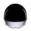 D.O.T. DAYTONA SKULL CAP W/ INNER SHIELD- HI-GLOSS BLACK:S