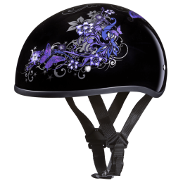 D.O.T. DAYTONA SKULL CAP- W/ BUTTERFLY:L