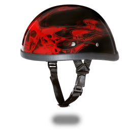 EAGLE- W/ SKULL FLAMES RED:L