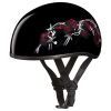 D.O.T. DAYTONA SKULL CAP- W/ BARBED ROSES:XS