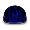 D.O.T. DAYTONA SKULL CAP- W/ FLAMES BLUE:XS