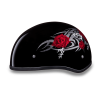 D.O.T. DAYTONA SKULL CAP- W/ ROSE:2XS