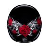 D.O.T. DAYTONA SKULL CAP- W/ ROSE:2XS