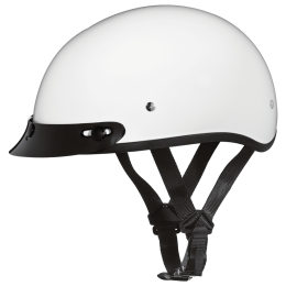 D.O.T. DAYTONA SKULL CAP- HI-GLOSS WHITE:2XS