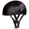 D.O.T. DAYTONA SKULL CAP- W/ PURPLE ROSE:L