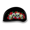 D.O.T. DAYTONA SKULL CAP- W/ ROSE SKULLS:2XS