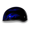 D.O.T. DAYTONA SKULL CAP- W/ FLAMES BLUE:XL