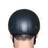 D.O.T. DAYTONA SKULL CAP W/O VISOR- LEATHER COVERED:L