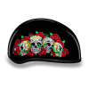 D.O.T. DAYTONA SKULL CAP- W/ ROSE SKULLS:2XS